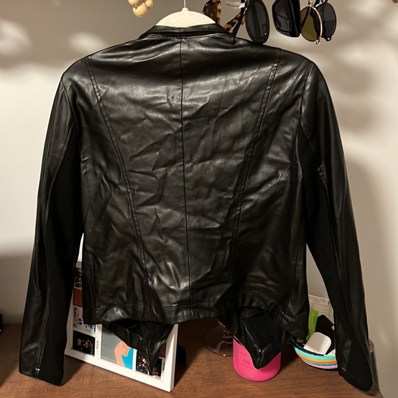 BB Dakota Pleather Jacket with Suede Lapels - Picture 2 of 2